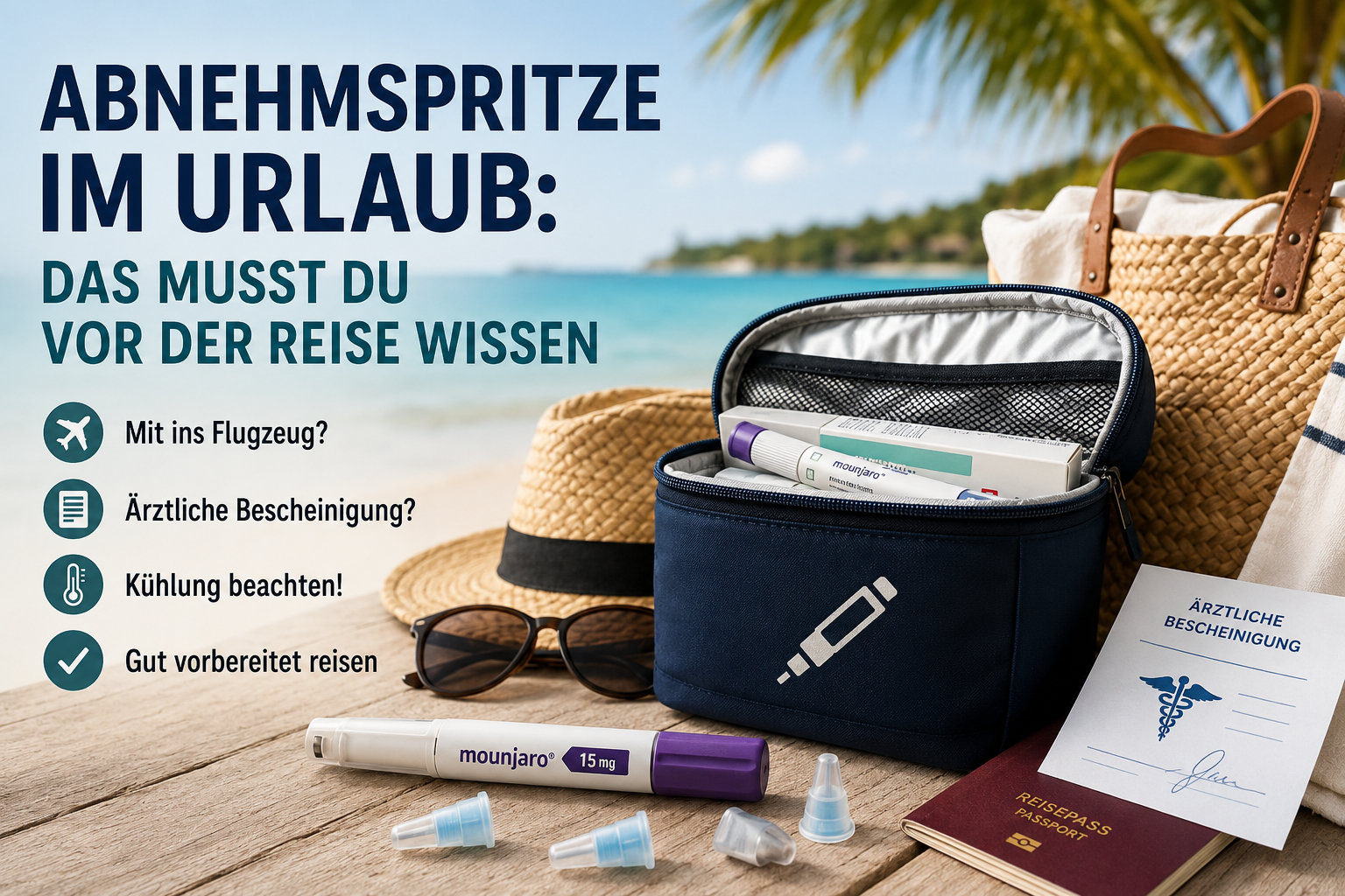 Abnehmspritze mit in den Urlaub nehmen? Das solltest du vor der Reise wissen